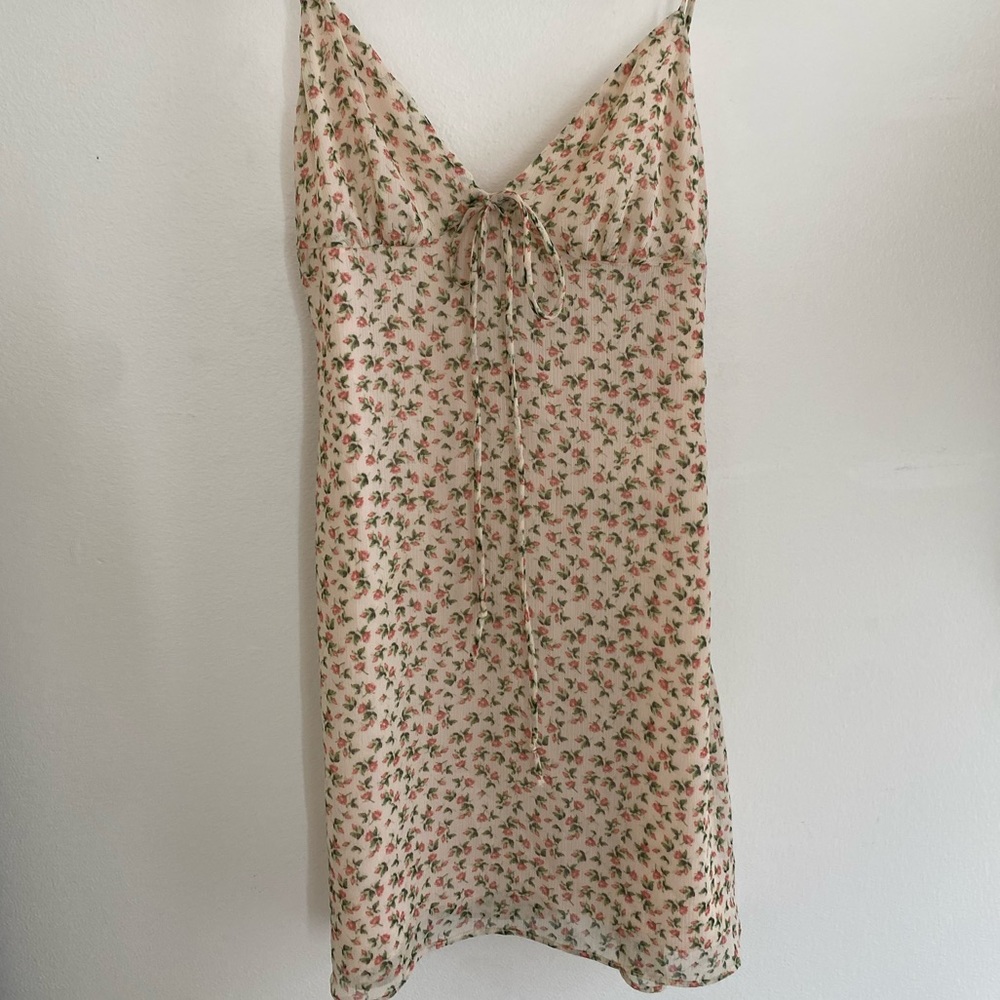 ZARA FLORAL SILK DRESS